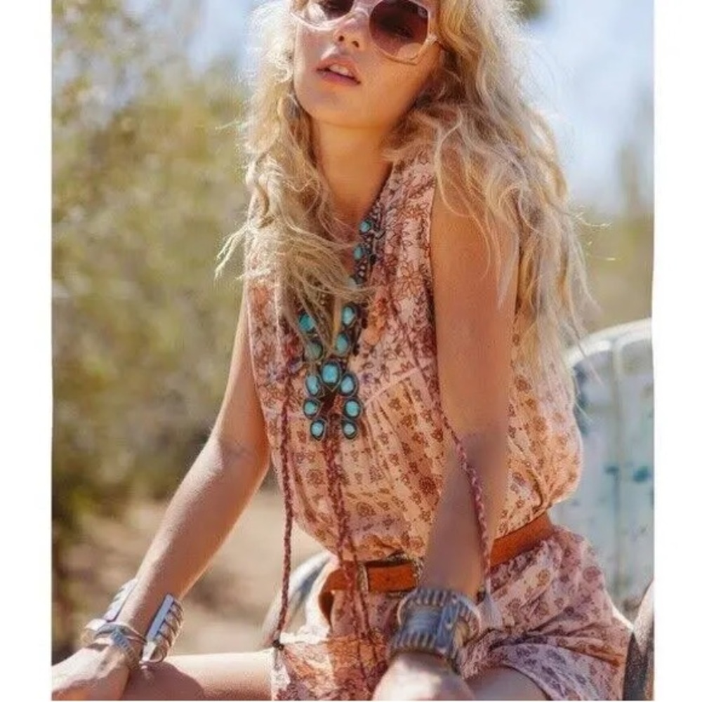 Spell and the Gypsy Desert Rose Lurex Dress RARE Trade or Sell